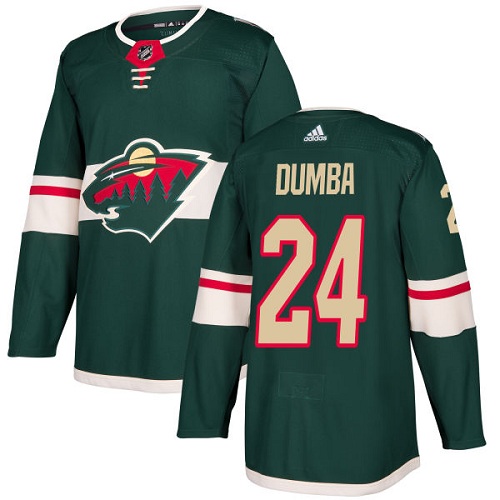 Adidas Wild #24 Matt Dumba Green Home Authentic Stitched NHL Jersey